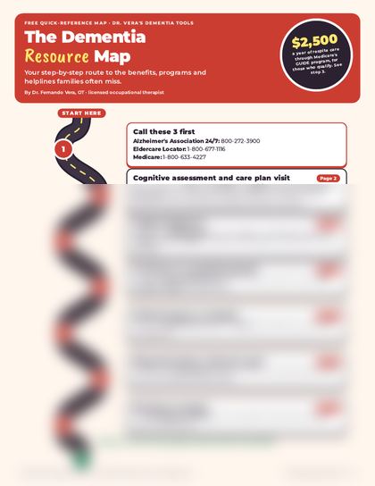 A preview of page 1 of the Dementia Resource Map