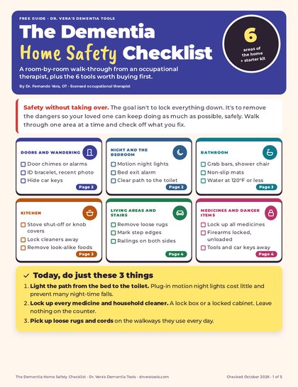 A preview of the Dementia Home Safety Checklist, part 1